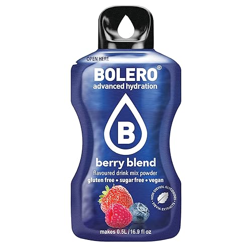 Miniatura 2 de Bolero Advanced Hydration - Palitos de una sola porción sin azúcar, prácticos paquetes de mezcla de bebidas sin calorías, mezcla de bayas, 3
