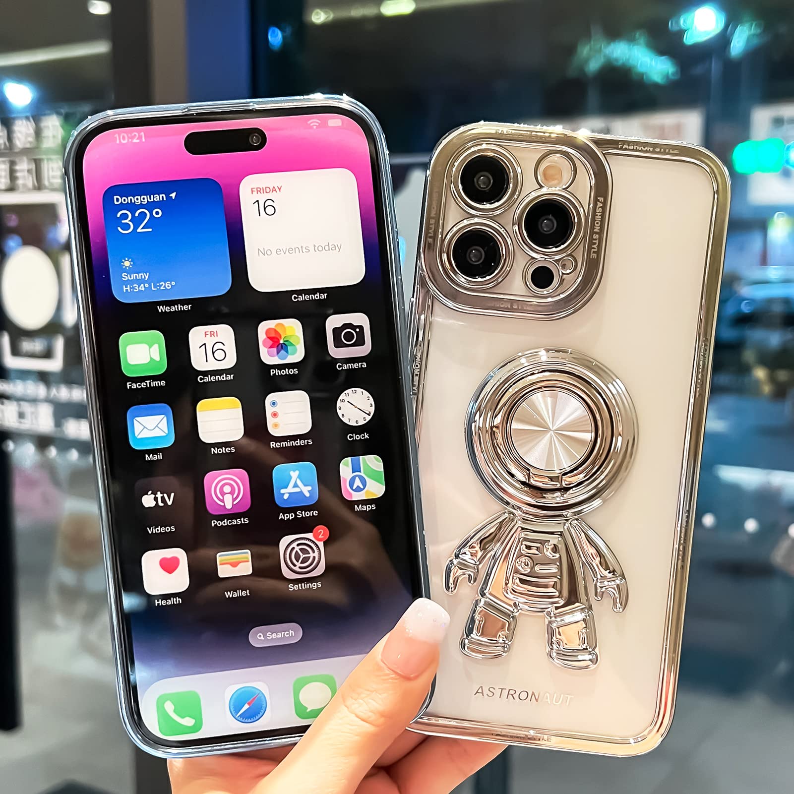 Amazon.co.jp: COOWEEK 宇宙飛行士 スマホケース iPhone 14 Pro Max用