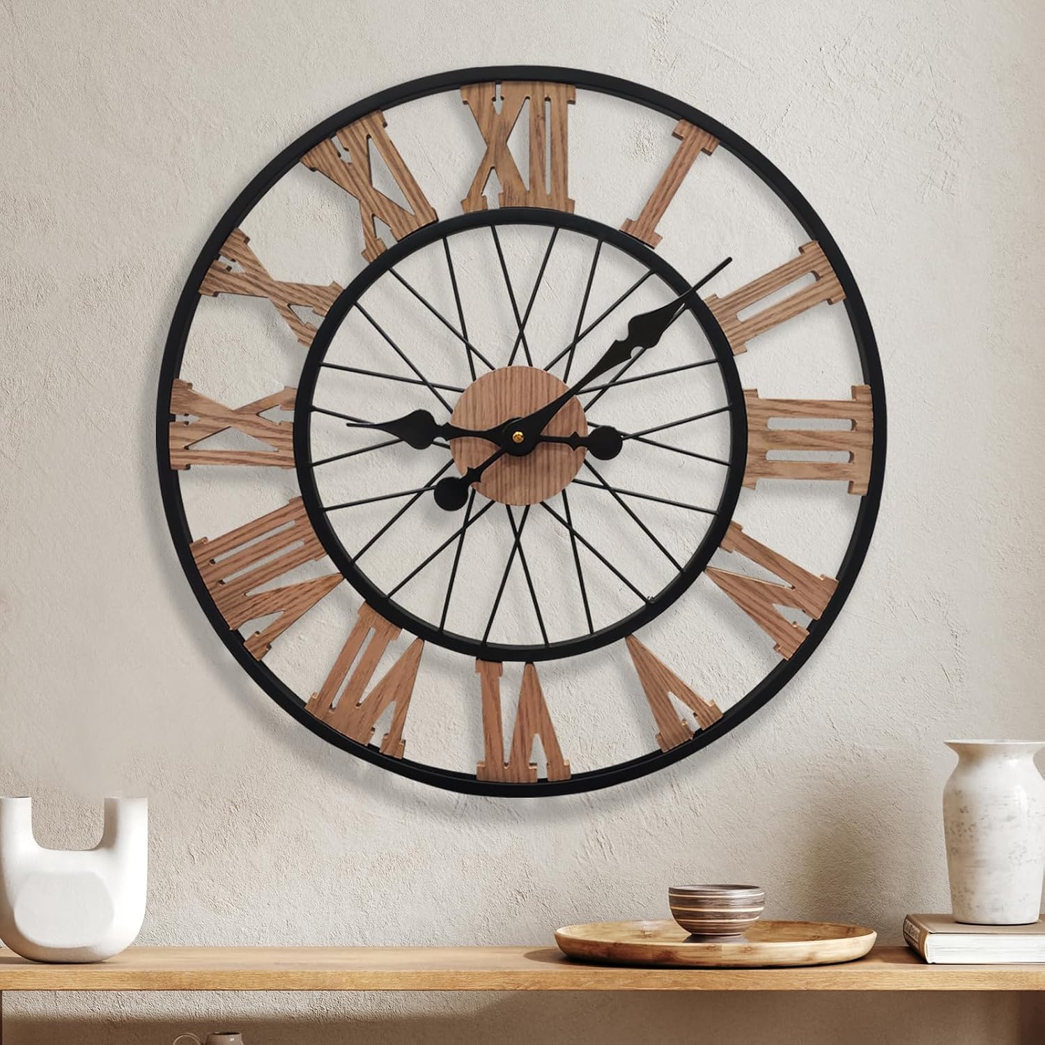 Amazon.com: TopCity Large Modern Wall Clock for Living Room Decor 20 ...
