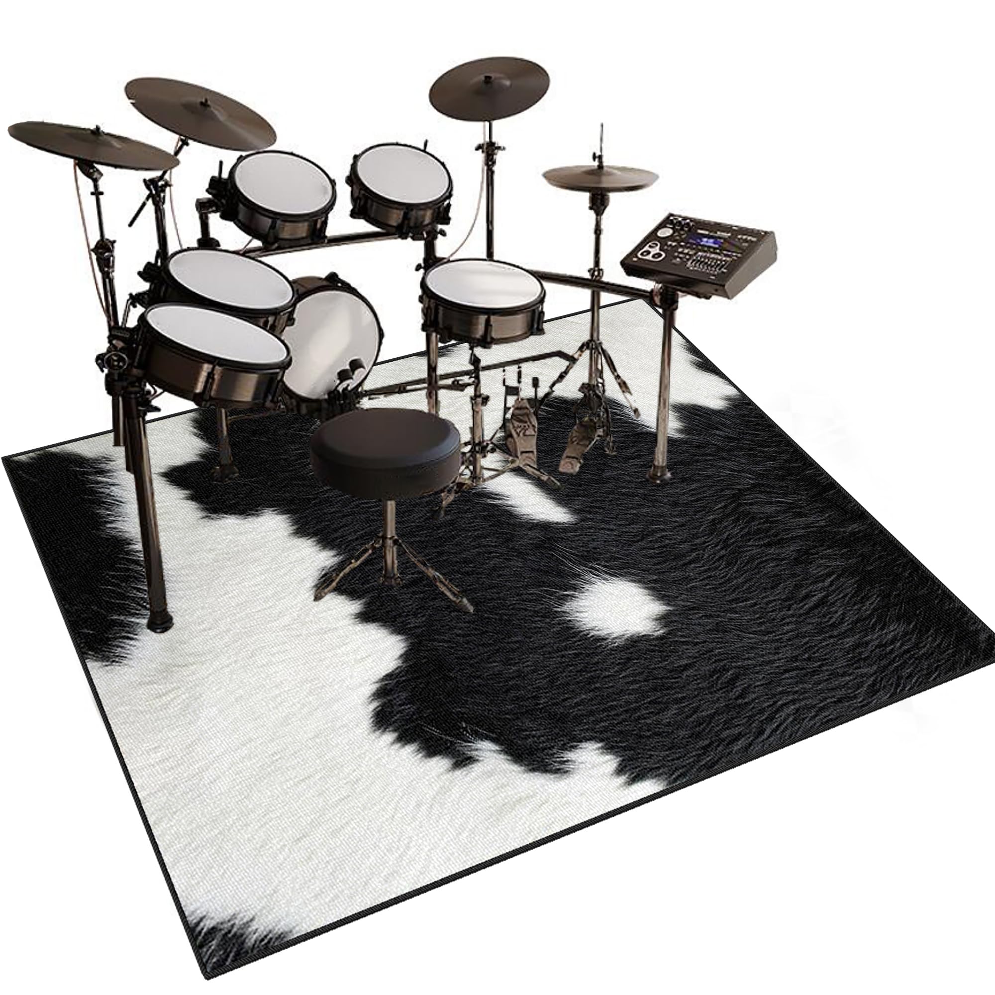 Elektroniczna mata perkusyjna dźwiękoszczelna mata bębnowa mata ochronna do akcesoriów perkusyjnych mata akustyczna mata podłogowa do instrumentów muzycznych 150 x 120 cm