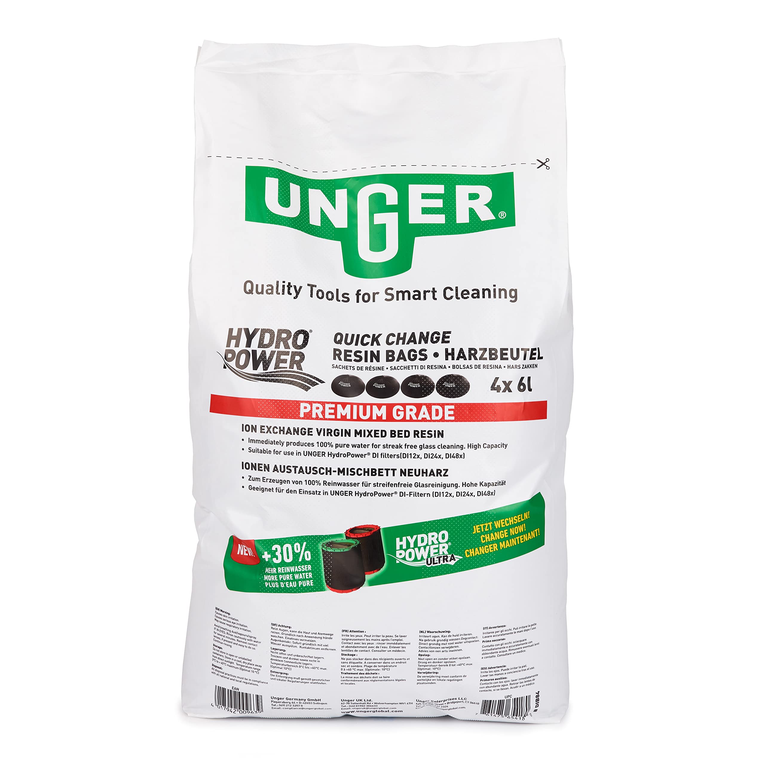 Unger DIB84 Hydro Power QuickChange Sacs en résine 24 kg