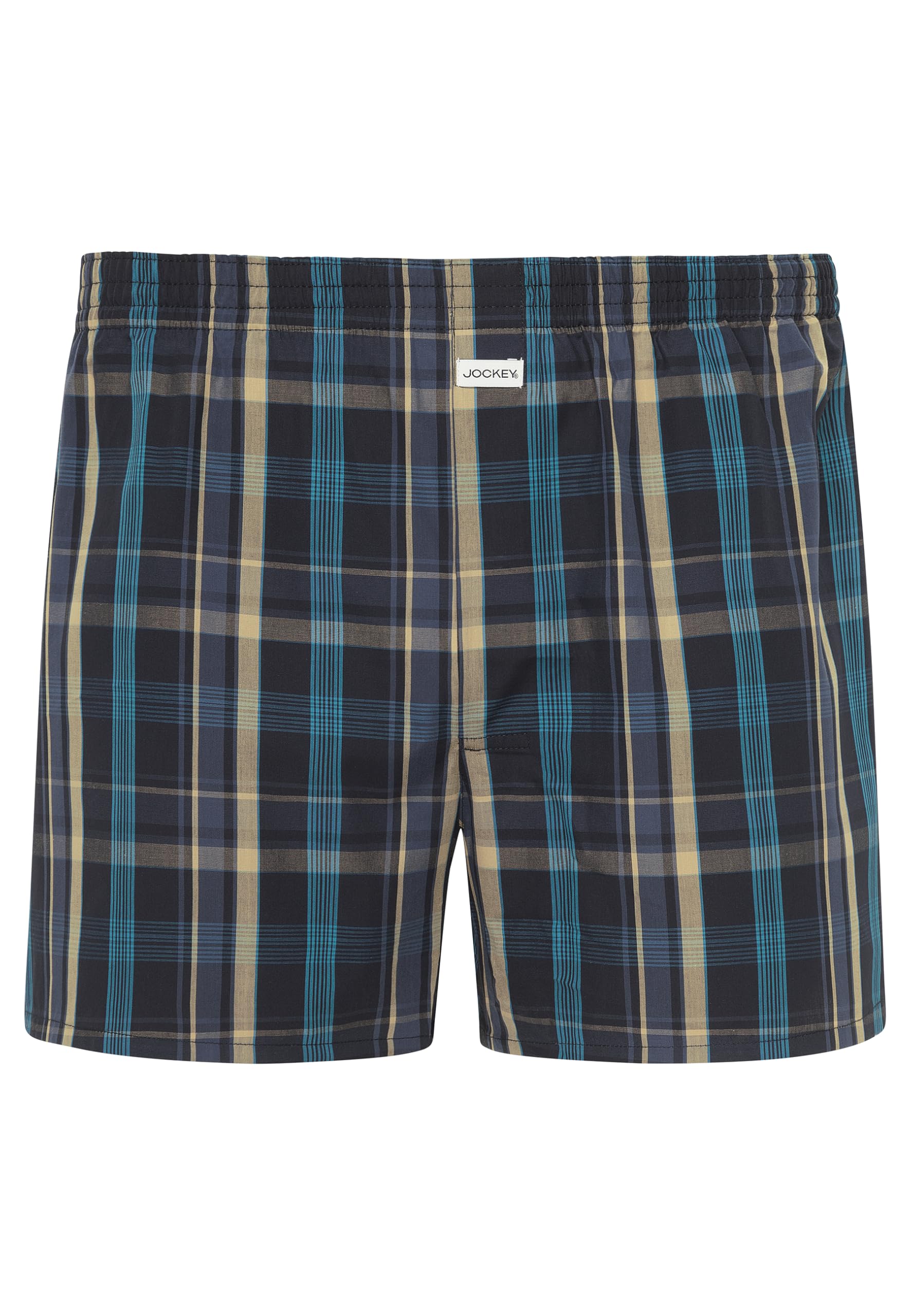 Jockey Men's Everyday Check Woven Boxer, Jockey Blue Harper Plaid, XL