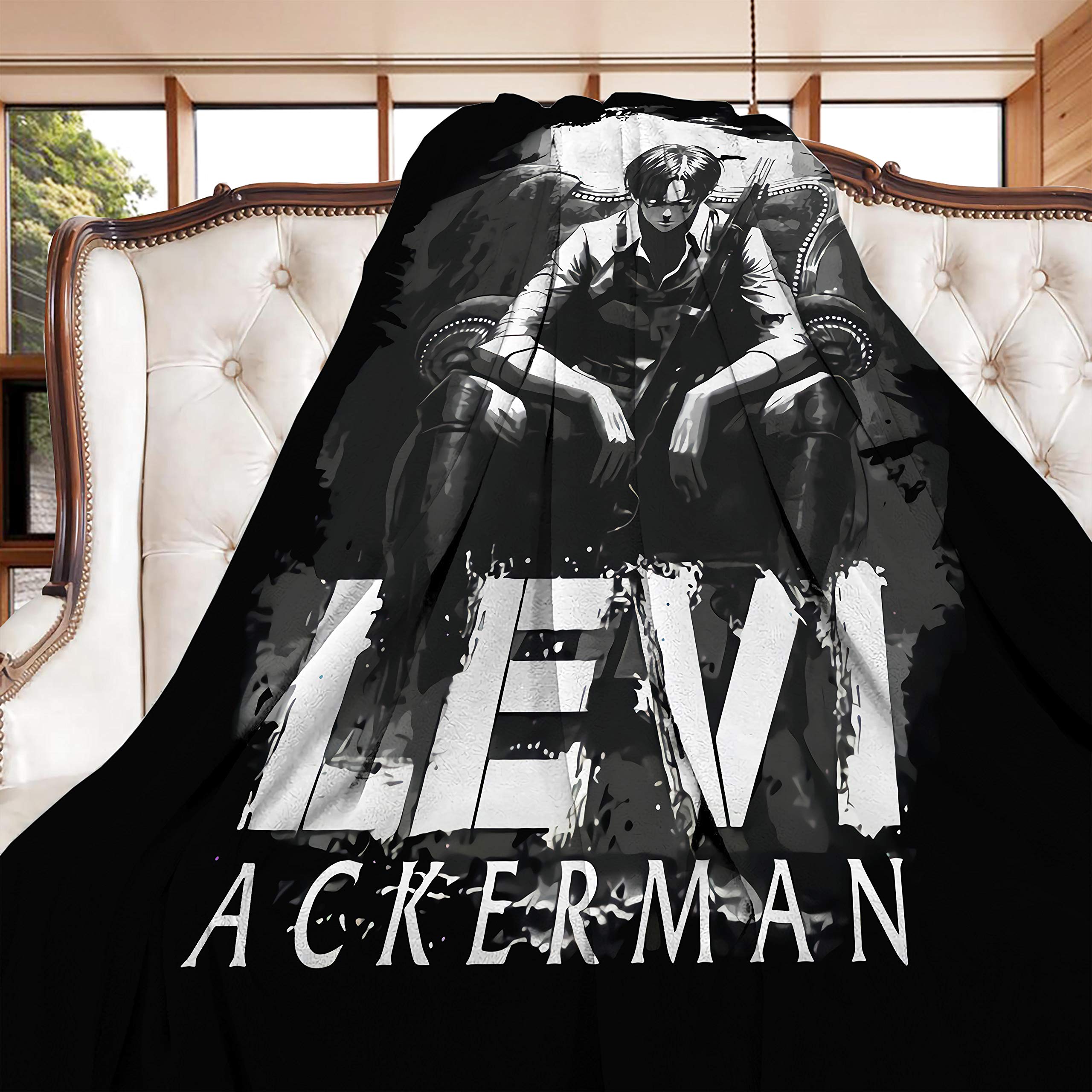 EISVALAYA Levi Ackerman Attack On Titan Flannel Throw Blanket Lightweight  Comfy Fluffy Warm Cozy Plush Cover Soft Queen Bed Twin Sofa Office  (Grey,Small 50in40in) : Buy Online at Best Price in KSA -