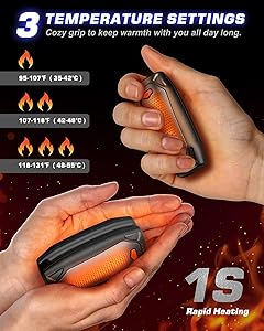 Kesguar Hand Warmers Rechargeable - 2 Pack 14000mAh AI Electric Hand Warmers with Charging Case, Magnetic 2 in 1 Pocket Handwarmers, Portable Heater Gifts for Women/Men/Christmas/Golf/Camping/Hunting