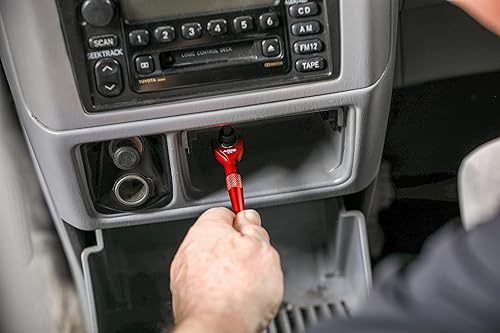 Miniatura 6 de ARES 42108  Trinquete de cabeza giratoria de 90 dientes rojo de 14 de pulgada  Giratorio de 250 grados con bola de retención para retención de