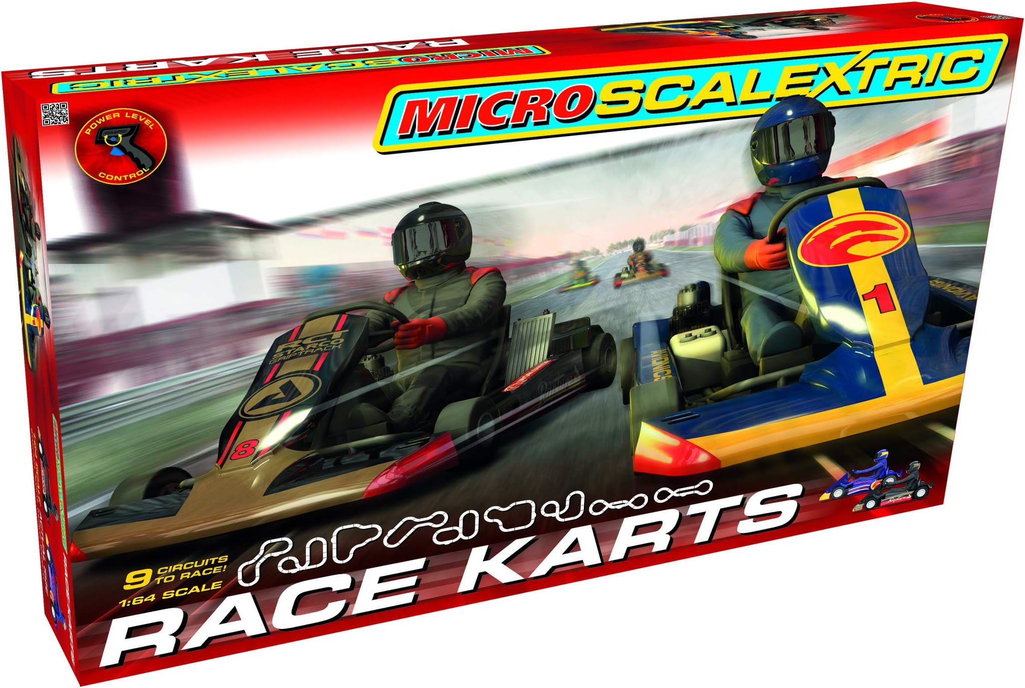 Scalextric Micro G1120 Karts 1:64 Scale Race Set