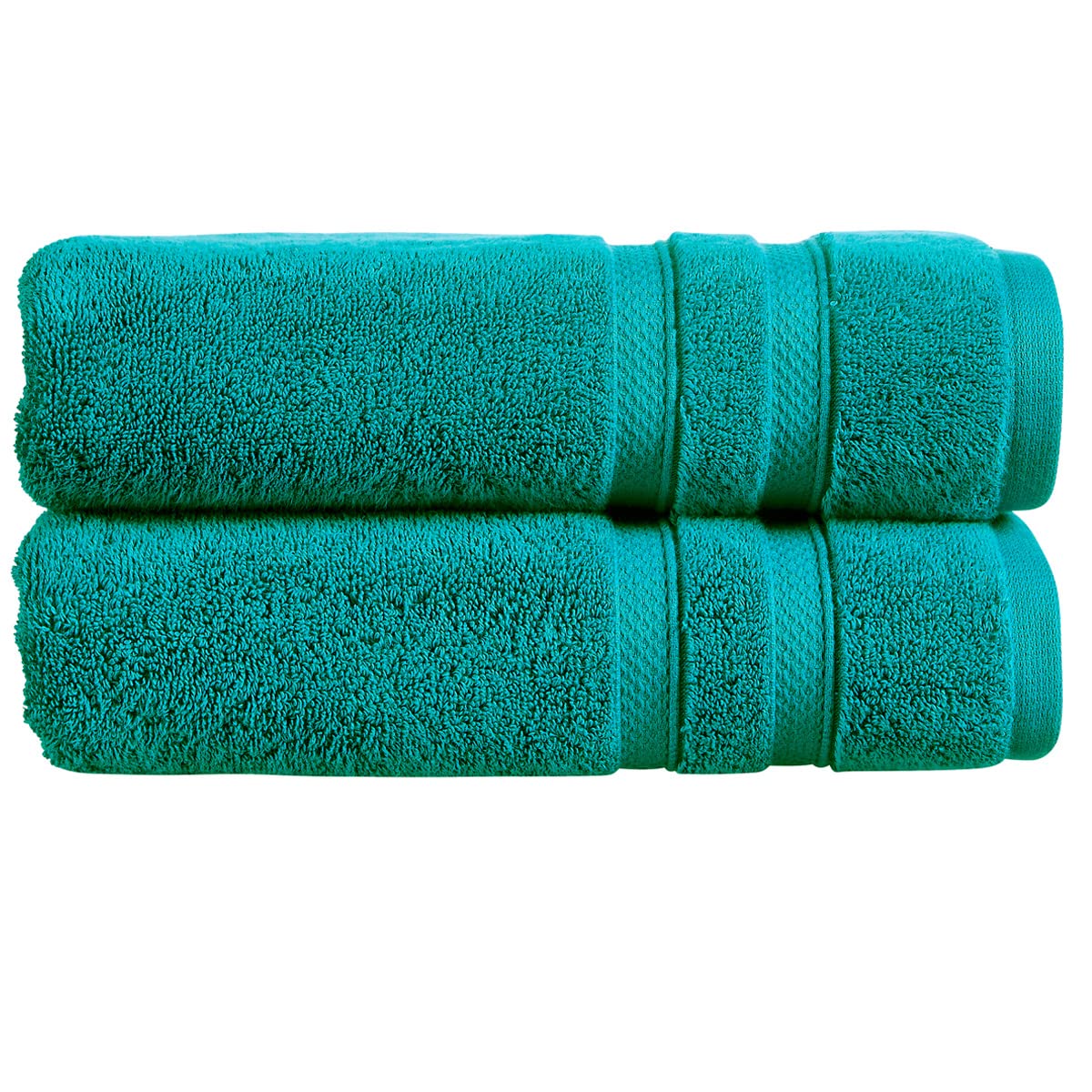 Christy Chroma Bathroom Towels | Set of 2 | Highly Absorbent Heavyweight 675GSM | Bold and Bright | Soft Velvety Smooth Shower Towels | 100% Cotton | Sustainably Made | Vivid Teal