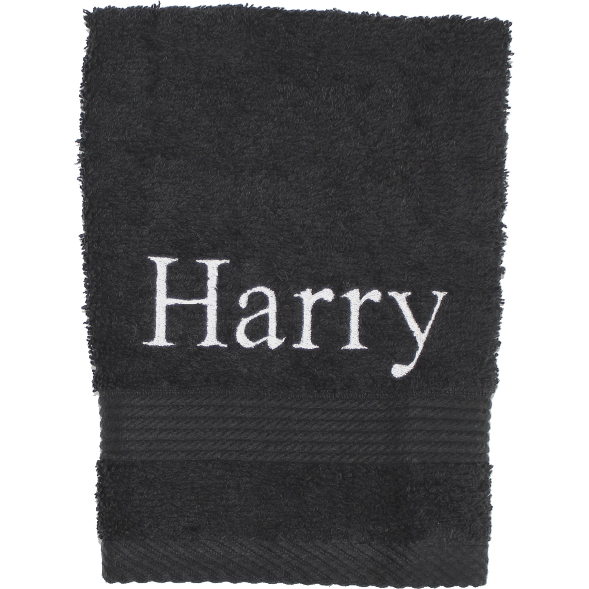 TeddyT's Personalised Face Towel with Embroidered Name (Black)