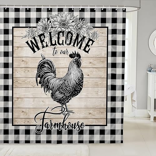 Miniatura 23 de Castle Fairy Cortina de baño hippie floral retro de los años 70 y 60, cortina de ducha de verano para niños y niños, tela impermeable con ganchos