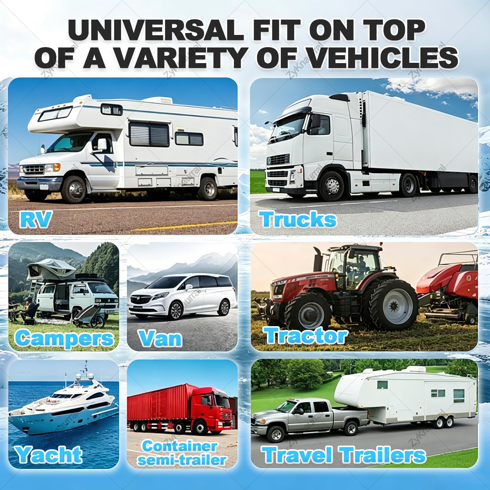 Condizionatore d'Aria da Tetto per Cabina Camion 12v/24v, Alimentato a Batteria con modalità Turbo Cool, per Autobus, Rimorchi, Camper, Autocaravan, Autobus, Camion 24V