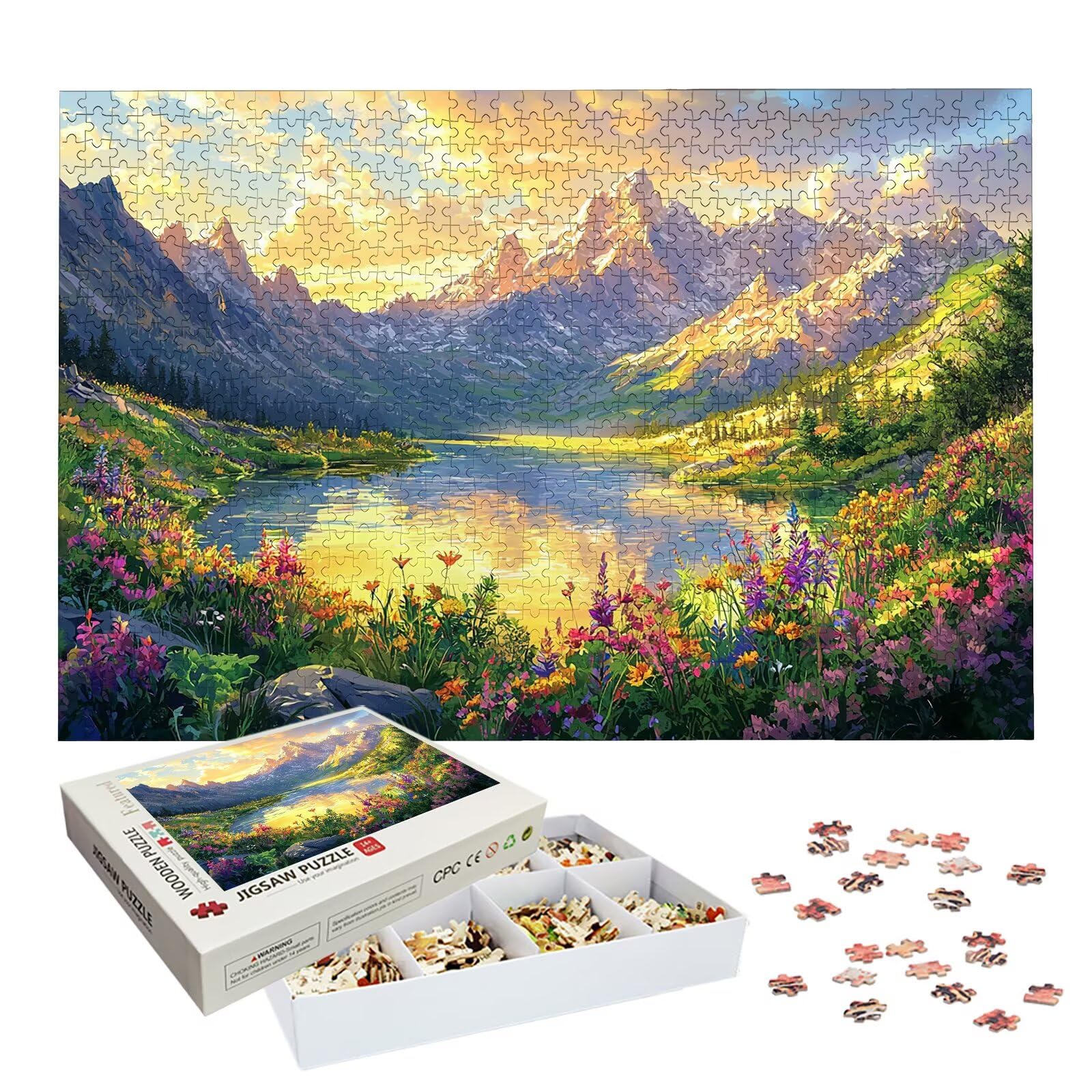 Puzzle 5000 Pezzi Paesaggio, Puzzle Montagna 5000 Pezzi Arte per Adulti e Bambini, Misura: 156.5x105.5 cm, Puzzles Legno per Adulti con Squisita Scatola di Imballaggio, per Regalo Donna e Uomo, -9217