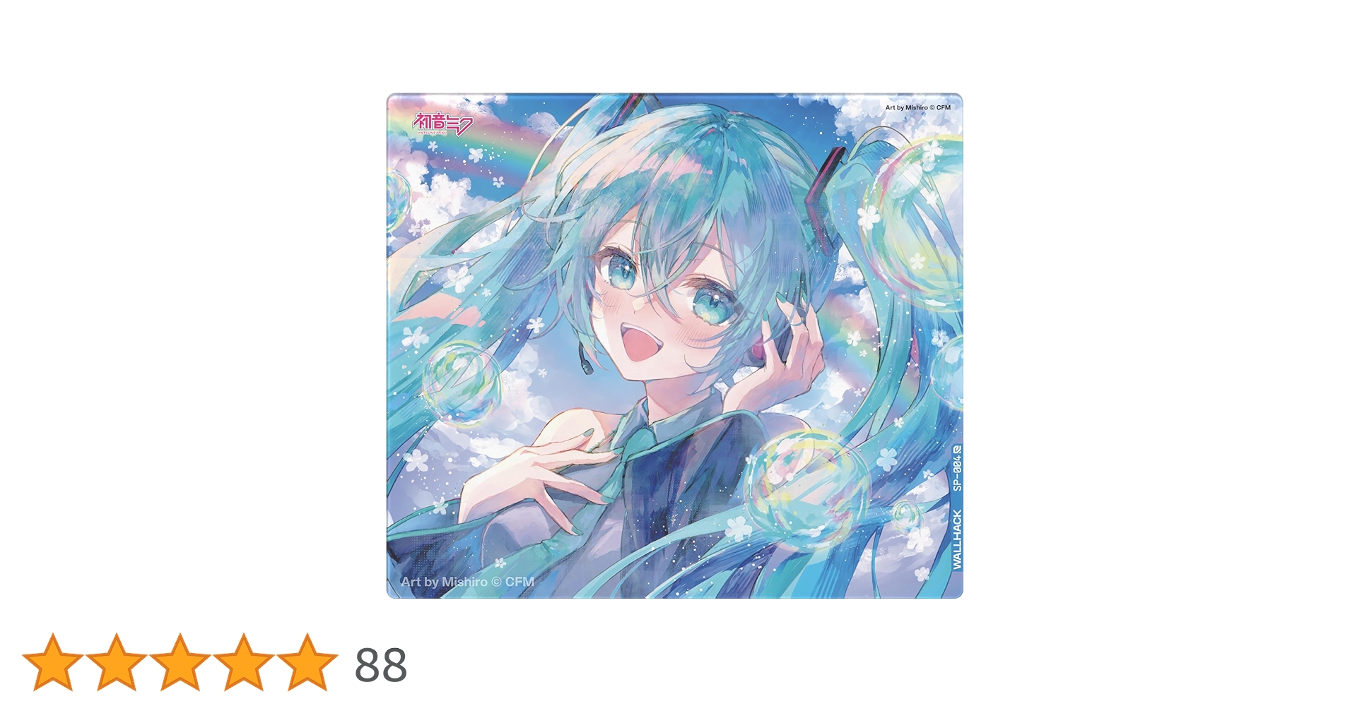【美品】Wallhack SP-004 Summer初音ミク Amazon.co.jp: Wallhack × 初音ミク ガラス製ゲーミングマウスパッド