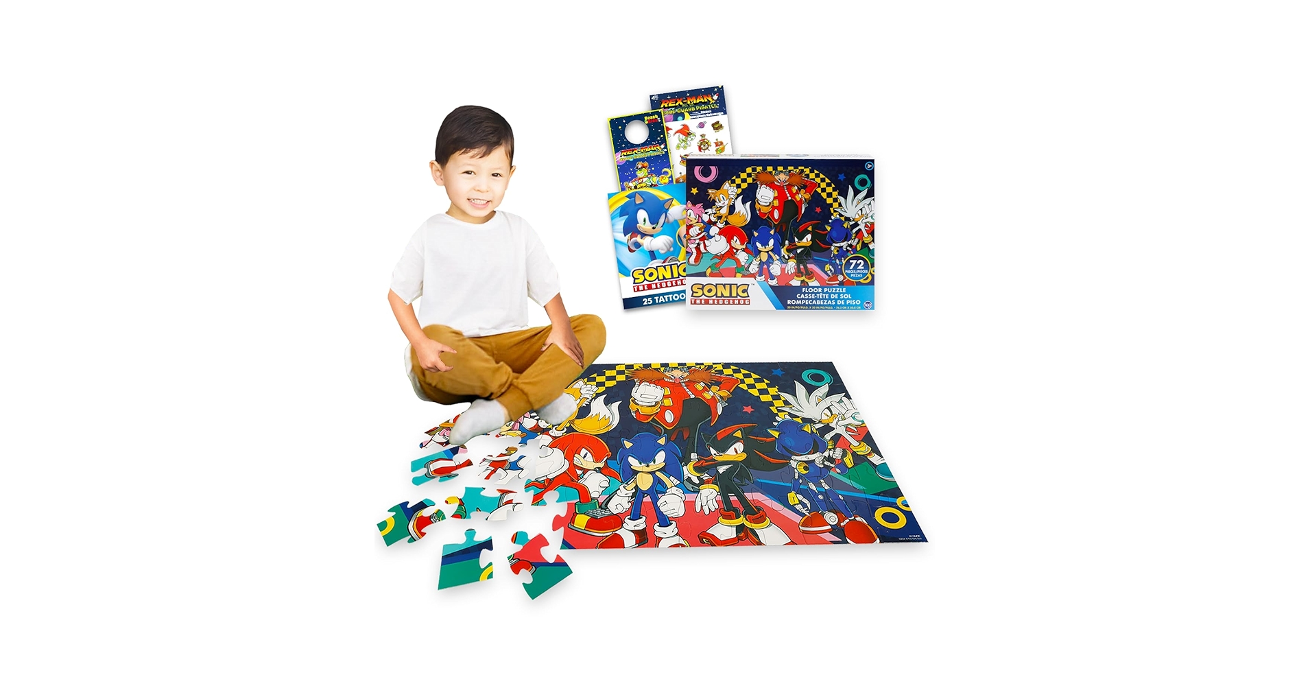 Amazon.com: Sonic the Hedgehog Floor Puzzle for Kids Set