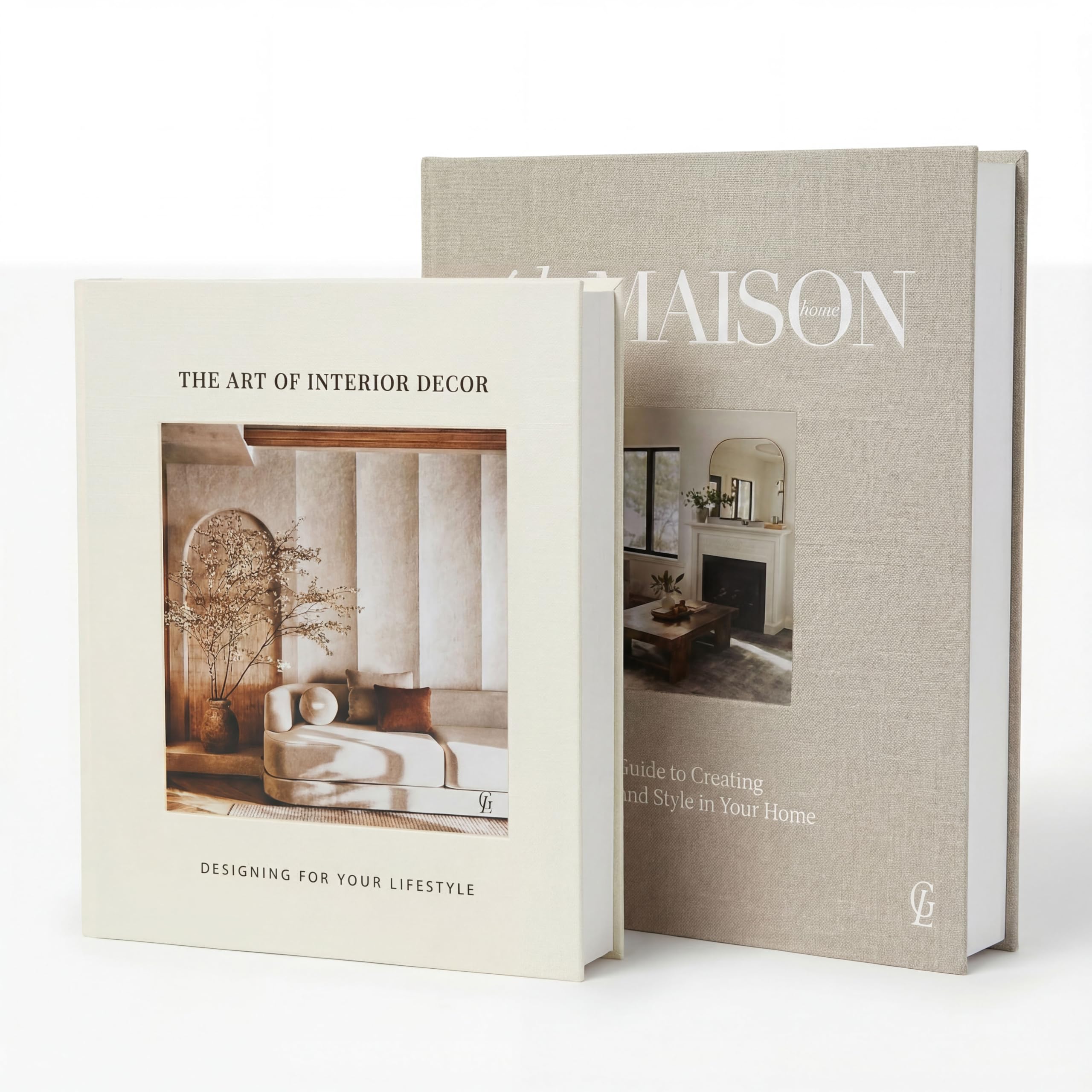 Livre creux de rangement et faux livres esthétiques pour déco maison
