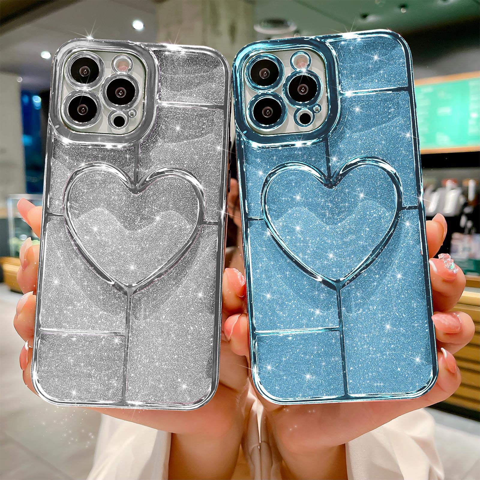 Amazon.co.jp: MGQILING iPhone 14 Pro Max対応 クリアグリッター