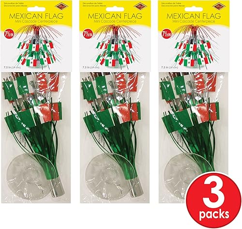 Miniatura 8 de Bandera mexicana mini Cascade Centerpiece accesorio de fiesta 1count 1Pkg