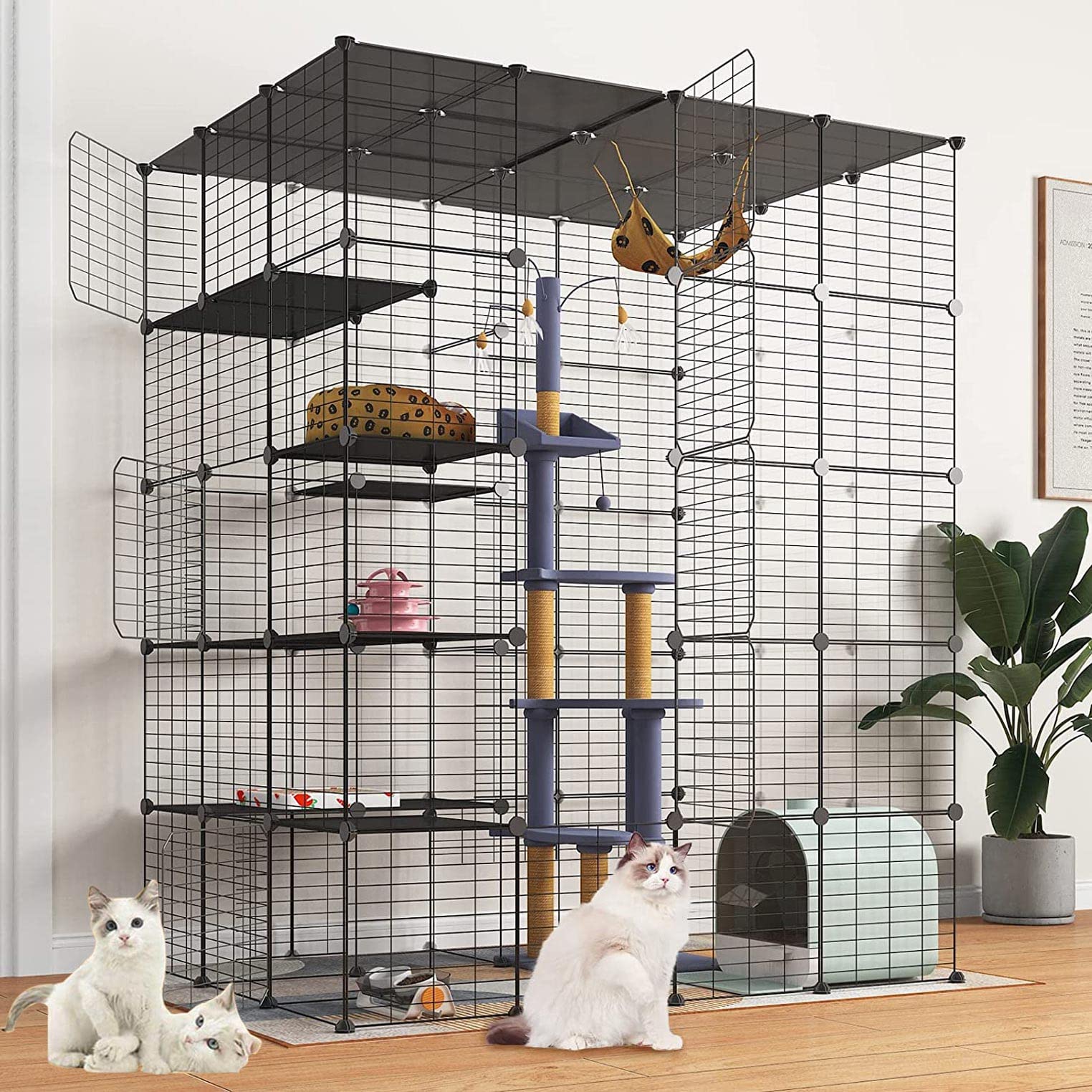Amazon.co.jp: 猫ケージ キャットケージゲージ 猫 大きいねこの5段