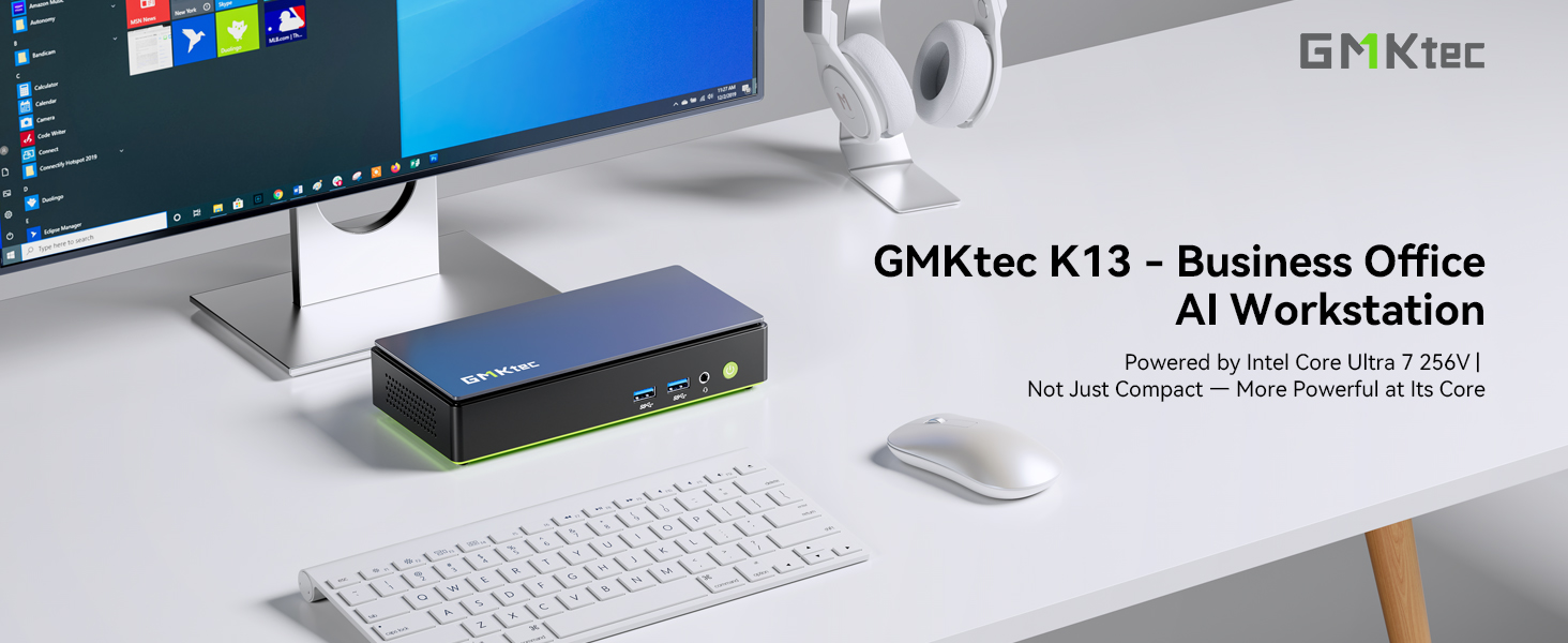 GMKtec ミニPC USB 3.0ポート搭載 Amazon.com: GMKtec AI Mini PC Gaming Desktop Computer Intel Core