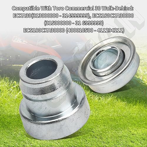 Miniatura 6 de 104-8698 y 104-8699 Kit de rodamientos de bolas compatible con ro Recycler 22/cortacésped, para comercial 21, 30 compatible con 10655 10656 10662