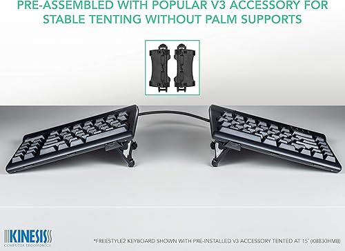 Miniatura 4 de Kinesis Teclado ergonómico Freestyle2 con elevadores V3 para Mac (separación de 9")