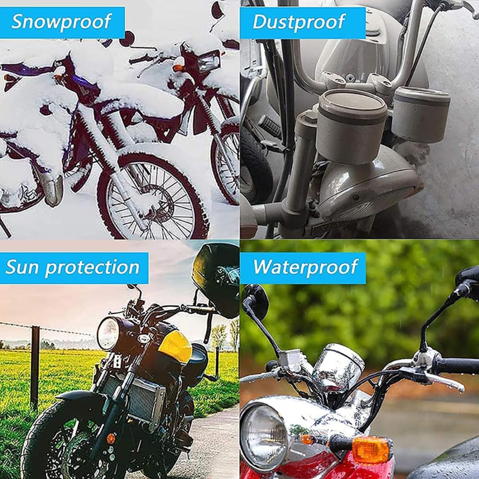 Teli per Moto per BMW R 1200 GS LC R1200GS ADV R1250GS Adventure R 1250 GS, Oxford Copertura Teli Coprimoto Robusta Resistente all'Usura Anti UV Accessori,A/Black-XXXXL