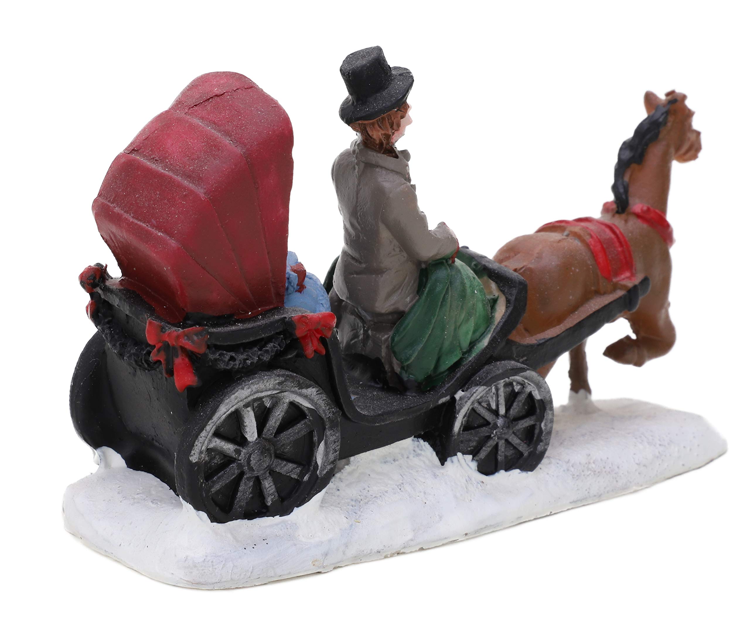 Toyland Mini Adorno Coleccionable de Resina Accesorios de Escena de Pueblo - Figuras de Navidad (Carro)