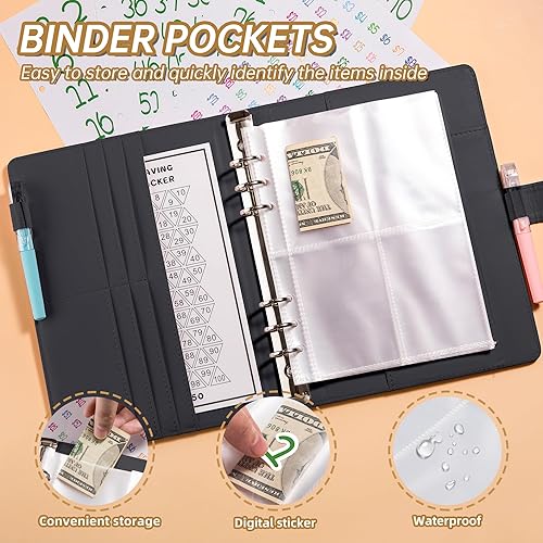 Miniatura 8 de Únete al desafío de ahorro de sobres de 52 semanas de 100  Camino divertido para ahorrar $5,050 en un año con el libro de desafíos de ahorro de