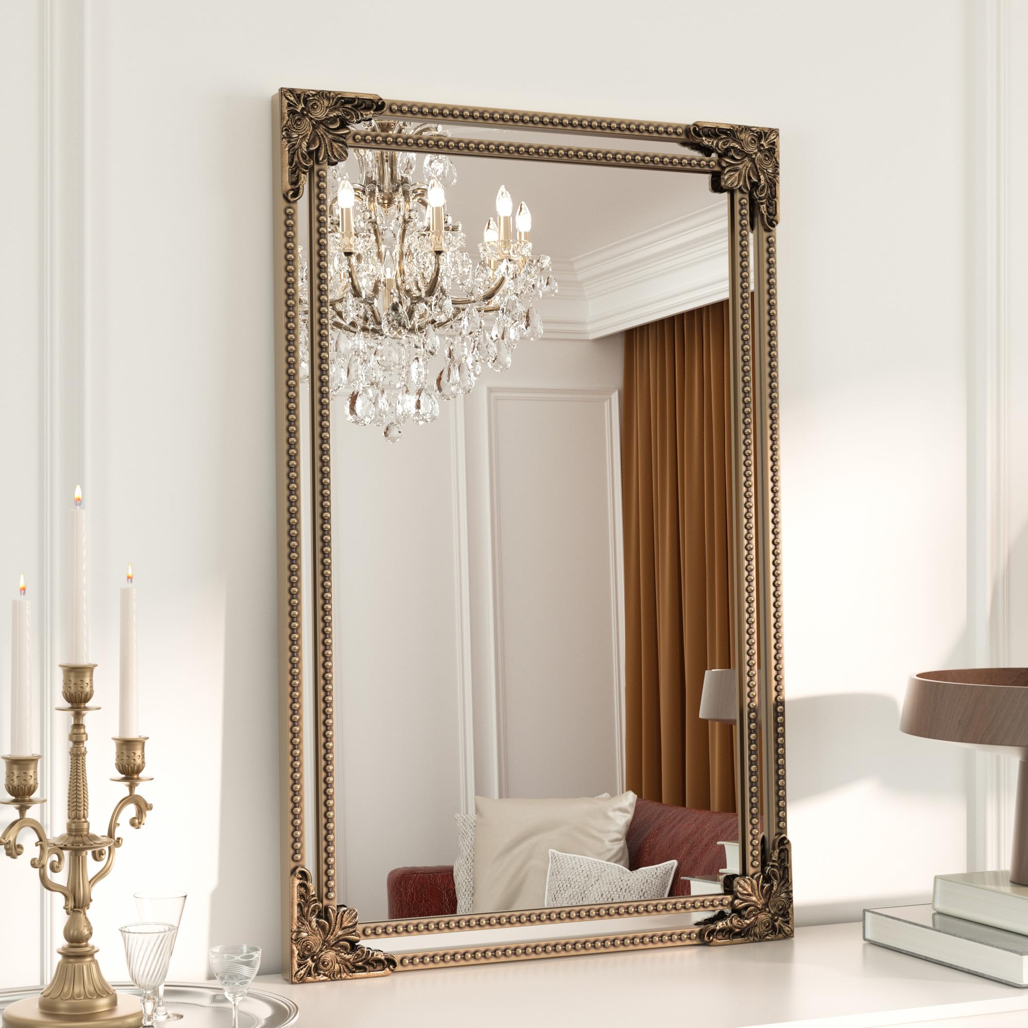 Amazon.com: Keonjin Gold Vintage Mirror 20 x 30 Inch, Antique