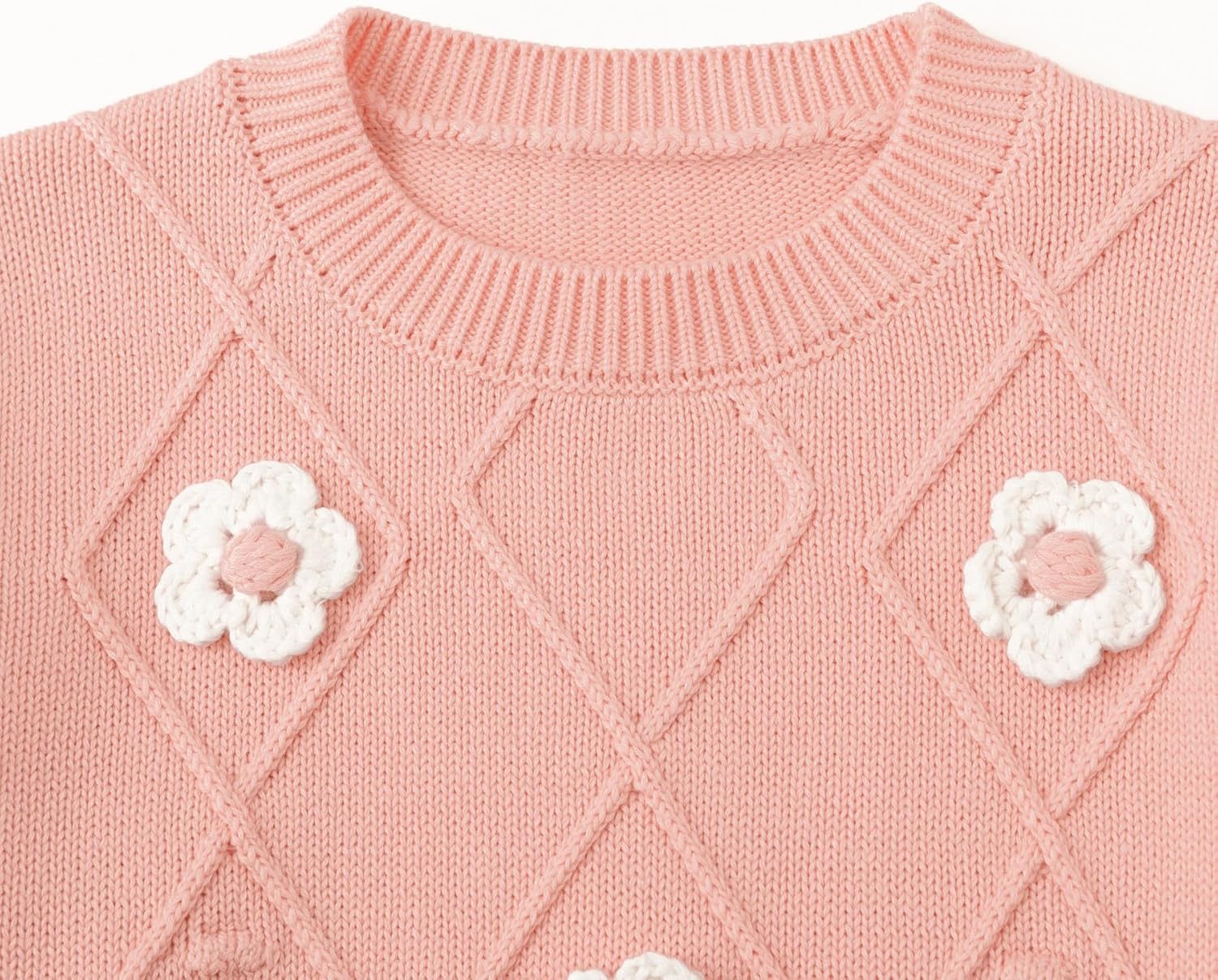 Simplee kids Baby Girl Knit Sweater Round Neck Long Sleeve Toddler Pullover Sweatshirt Fall Winter Clothes 2T-6T - Image 6
