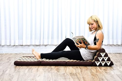 Miniatura 2 de Leewadee - Cojín Tailandés plegable para el suelo con respaldo para TV sala de estar colchón para exterior 657 x 209 x 118pulgadas Kapok