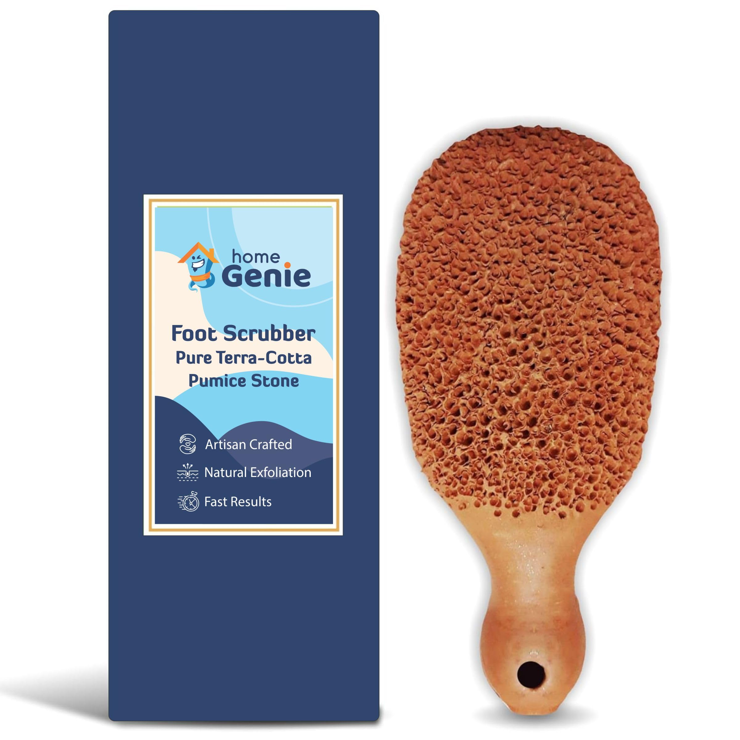 Home Genie Pumice Stone for Feet, Foot Exfoliator Scrubber, Callus Remover, Made of Natural Terra-Cotta, Exfoliates & Smooths Rough Skin (B0D6N5PHB3) Amazon Price History, Amazon Price Tracker