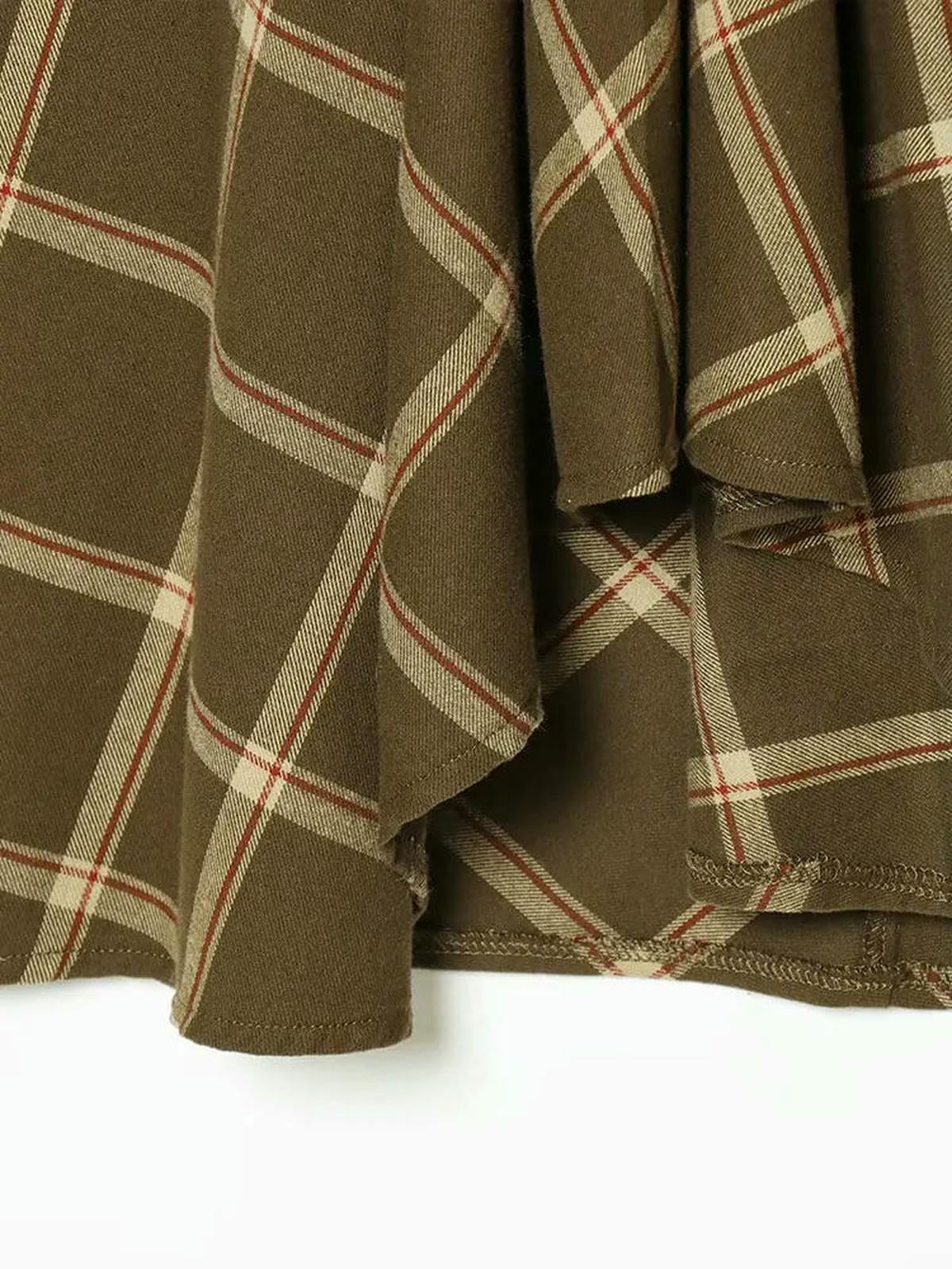 CHENSHI Gonna Lunga Gonne Scozzesi da Donna A Vita Alta Eleganti con Orlo Asimmetrico Casual Femminile-Come Immagine-s