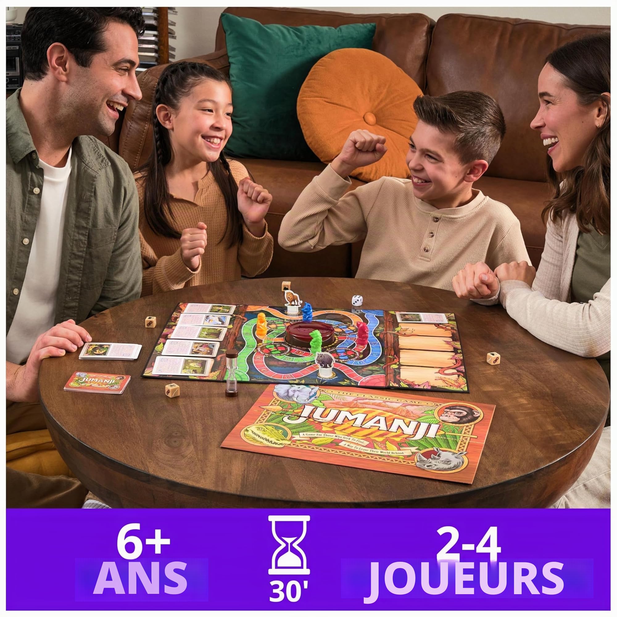 Éditeur Jeux, Jumanji Le Jeu, Le Classique Jeu de Table d'Aventure pour Familles et Enfants à partir de 8 Ans,