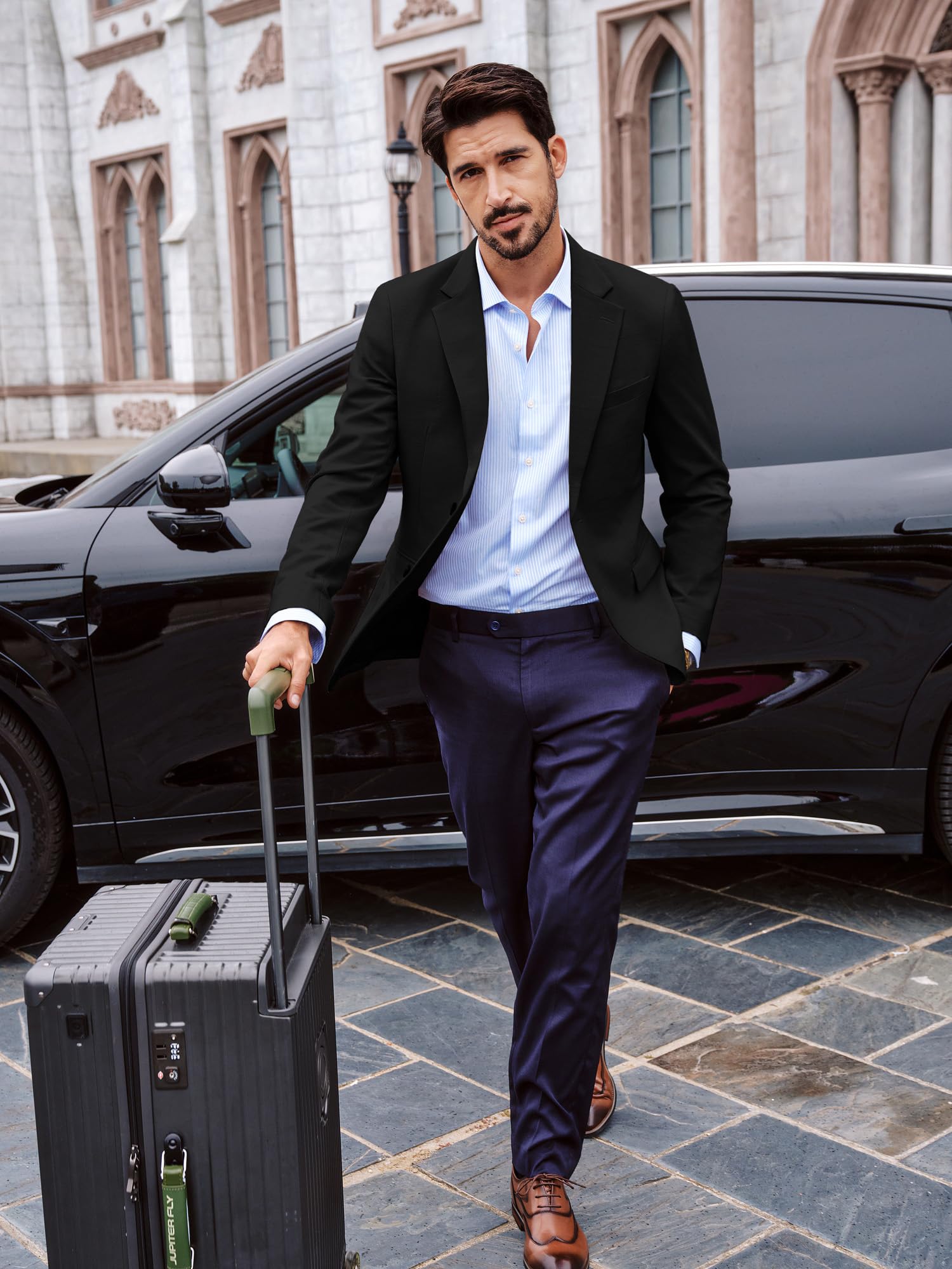 PJ PAUL JONES Sakko Herren 2 Knöpfe Sommer Sakko Sportlich Leinen Blazer