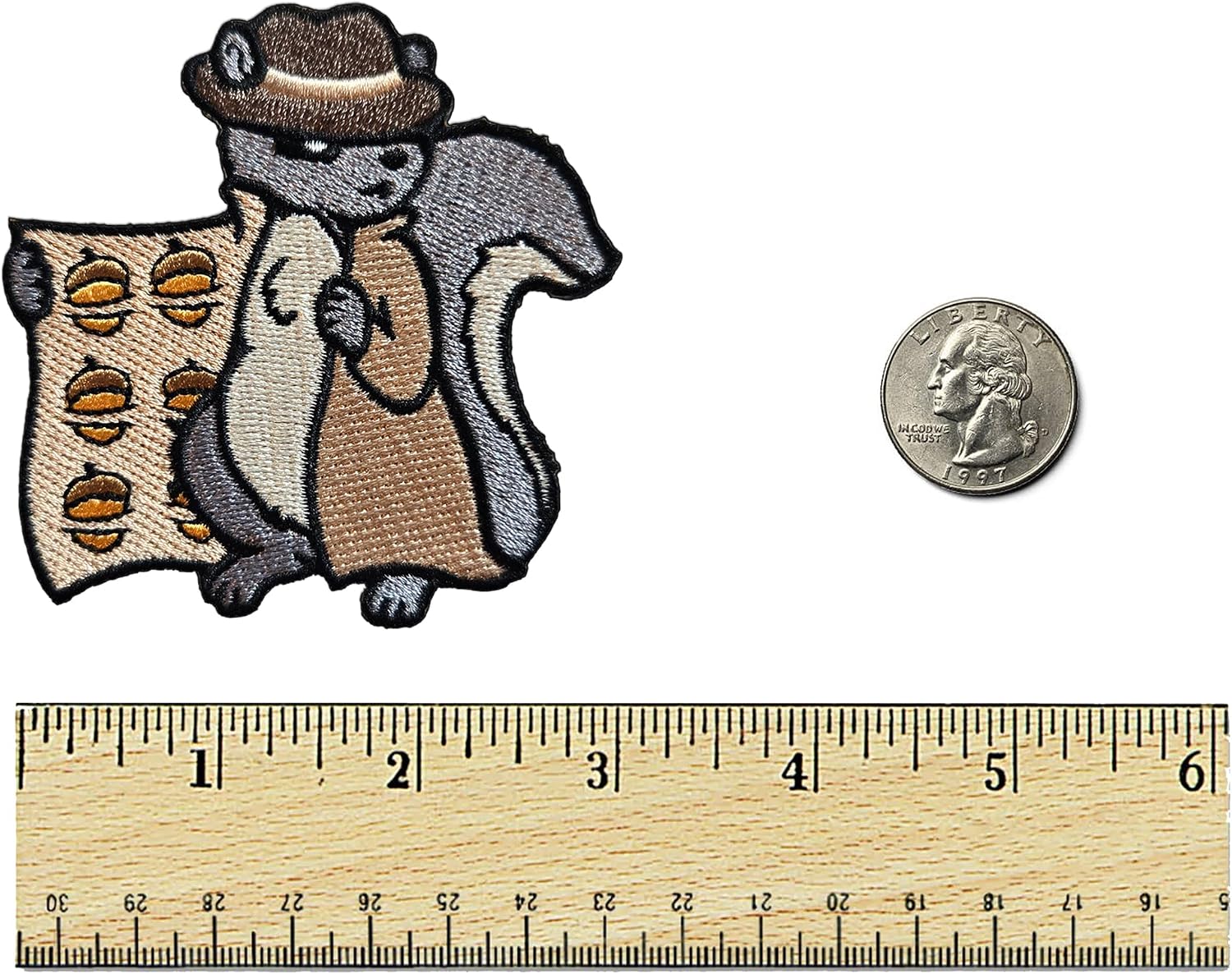 Kolorspun Shady Squirrel Patch - Hook and Loop Tactical Morale Patch image 2