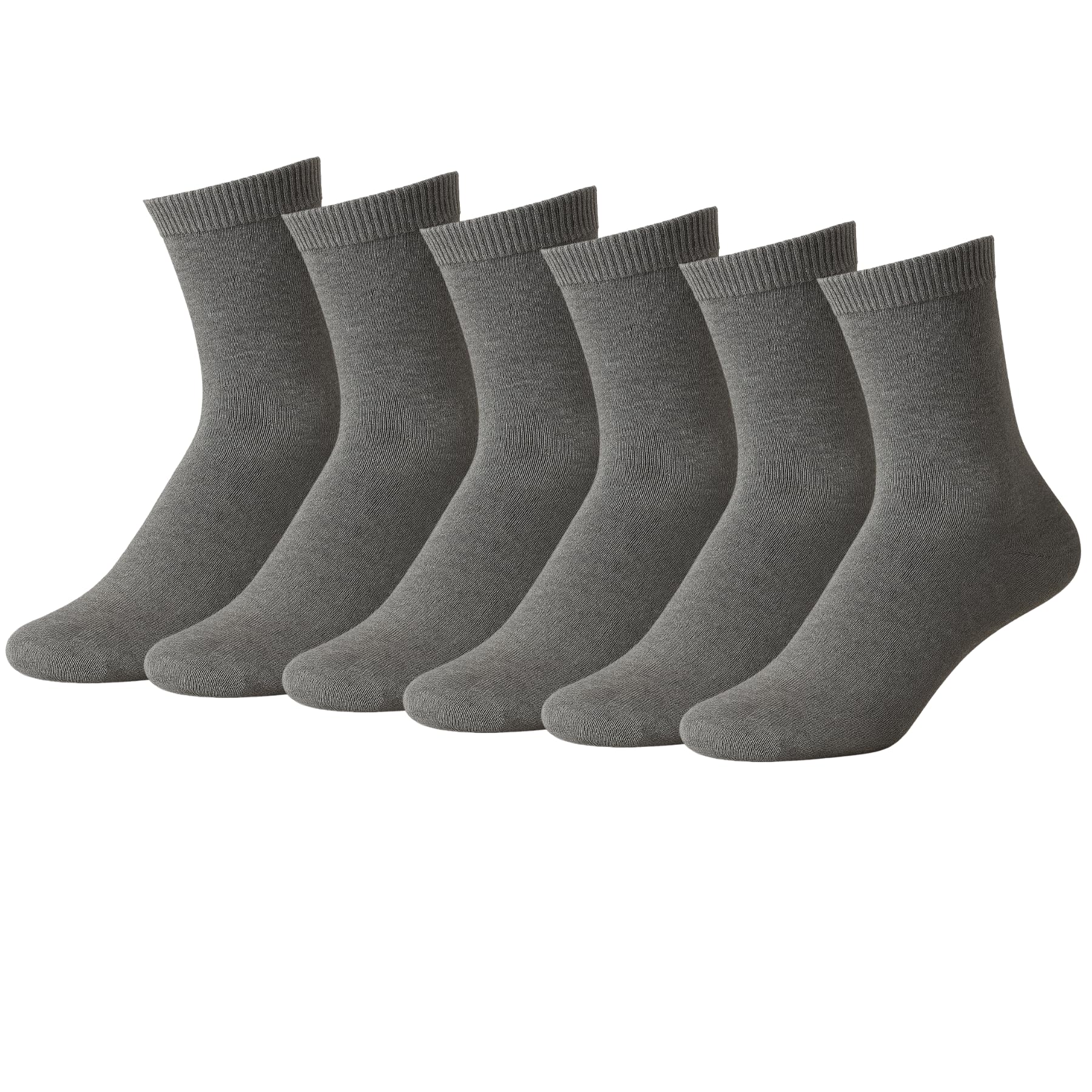A2z Men's Grey Plain Socks Pack Of 6 - Socks 970 6 Pack 6-11