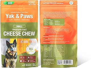 Natural Yak Cheese for Small Dogs – Healthy, Long-Lasting Chews for Light Chewers - Small (2.1-2.4 oz) 3 Chews/Pack