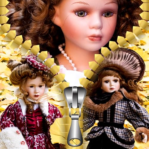 Tela bonito Dolls Zipper fechamento