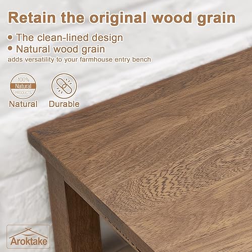 Miniatura 6 de Aroktake Estante para zapatos, estante organizador de zapatos de madera resistente de 2 niveles para entrada, sala de estar, dormitorio (marrón