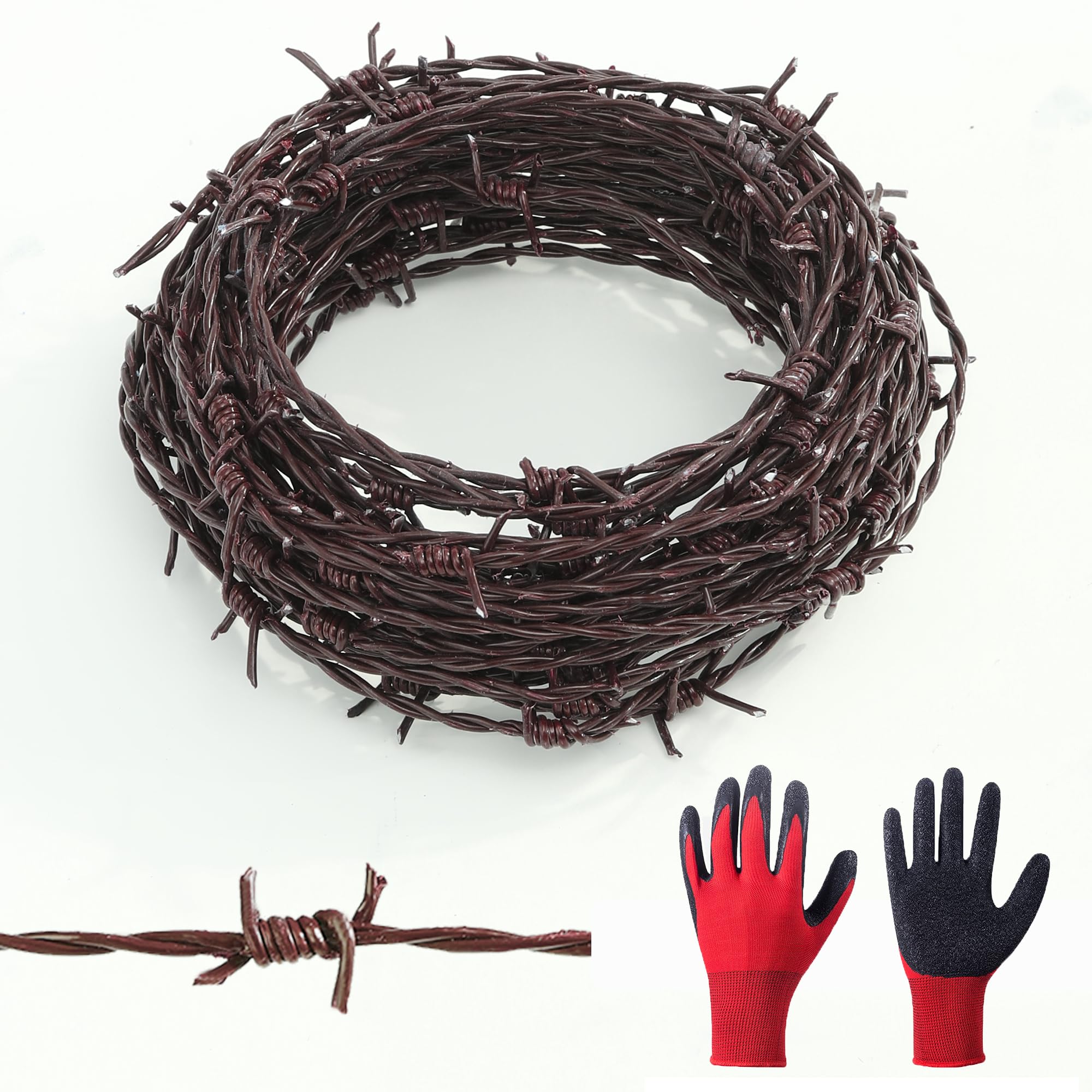 Barbed Wire 8 m (16 m (50 ft), Brown)