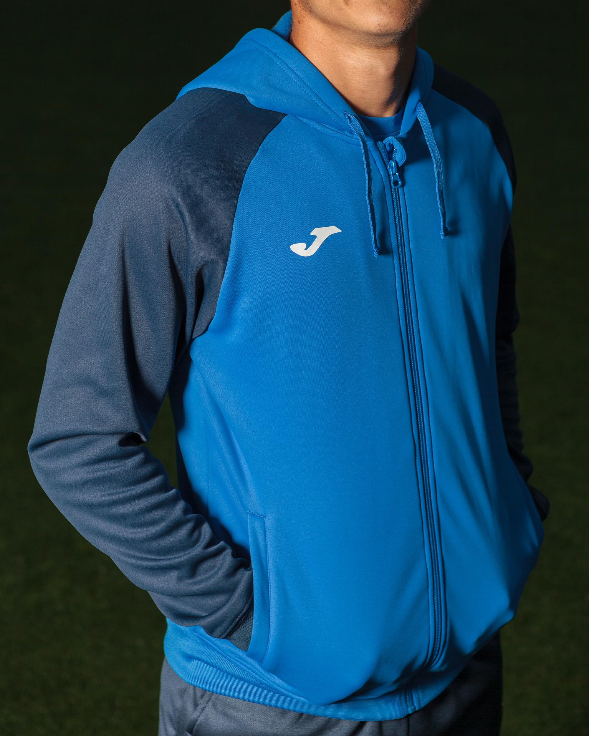 Joma - Sudadera de Hombre con Capucha y Cremallera , 8XS - 3XL - Suave y Cálido con Rib en Puños y Bajo - Academy IV — view 4