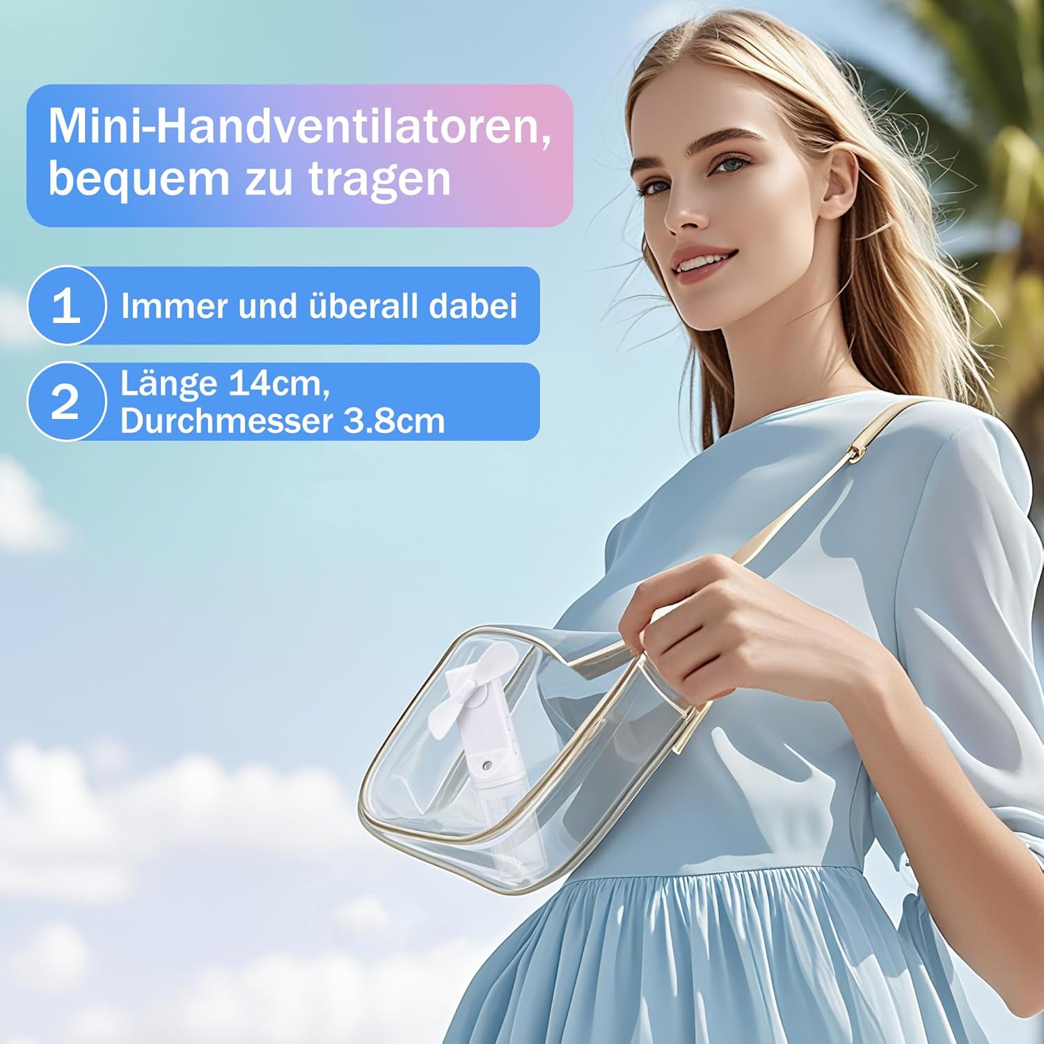 JIZZU ventilátor részletes képe a vezérlőgombokkal és vízpermetező funkcióval