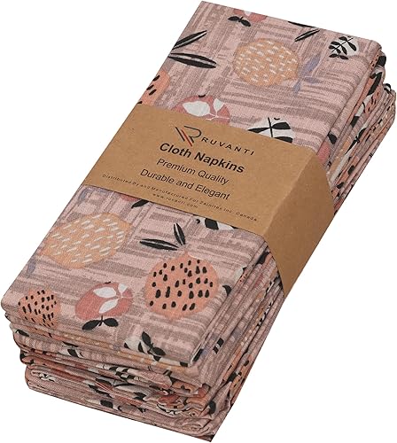 Miniatura 26 de Ruvanti Juego de 6 servilletas de tela, 18 x 18 pulgadas, 100% algodón, lavables, suaves y absorbentes, perfectas para bodas, Navidad, cenas de