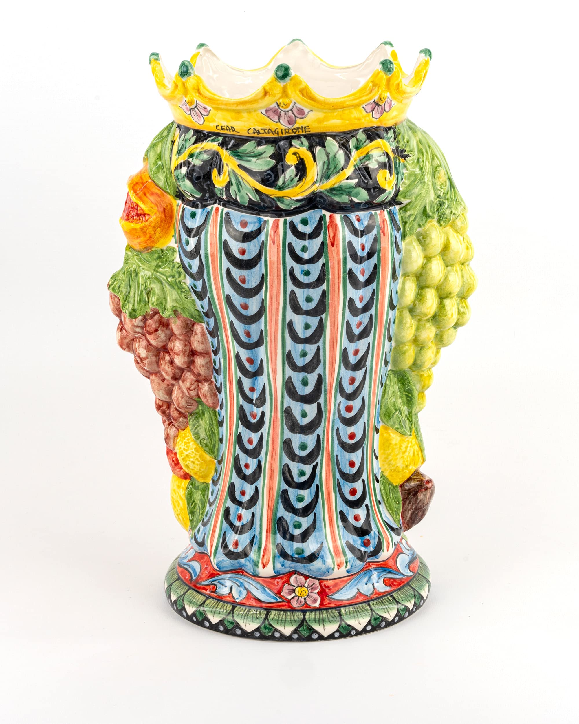 Ceramika CEAR - Sycylijska jeżyna głowa H 37 cm Handmade Caltagirone Head