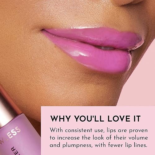 Miniatura 6 de Lawless Forget the Filler Lip Plumping Line Smoothing Gloss - Violet Bloom - Brillo de labios voluminizador prémium con ingredientes naturales