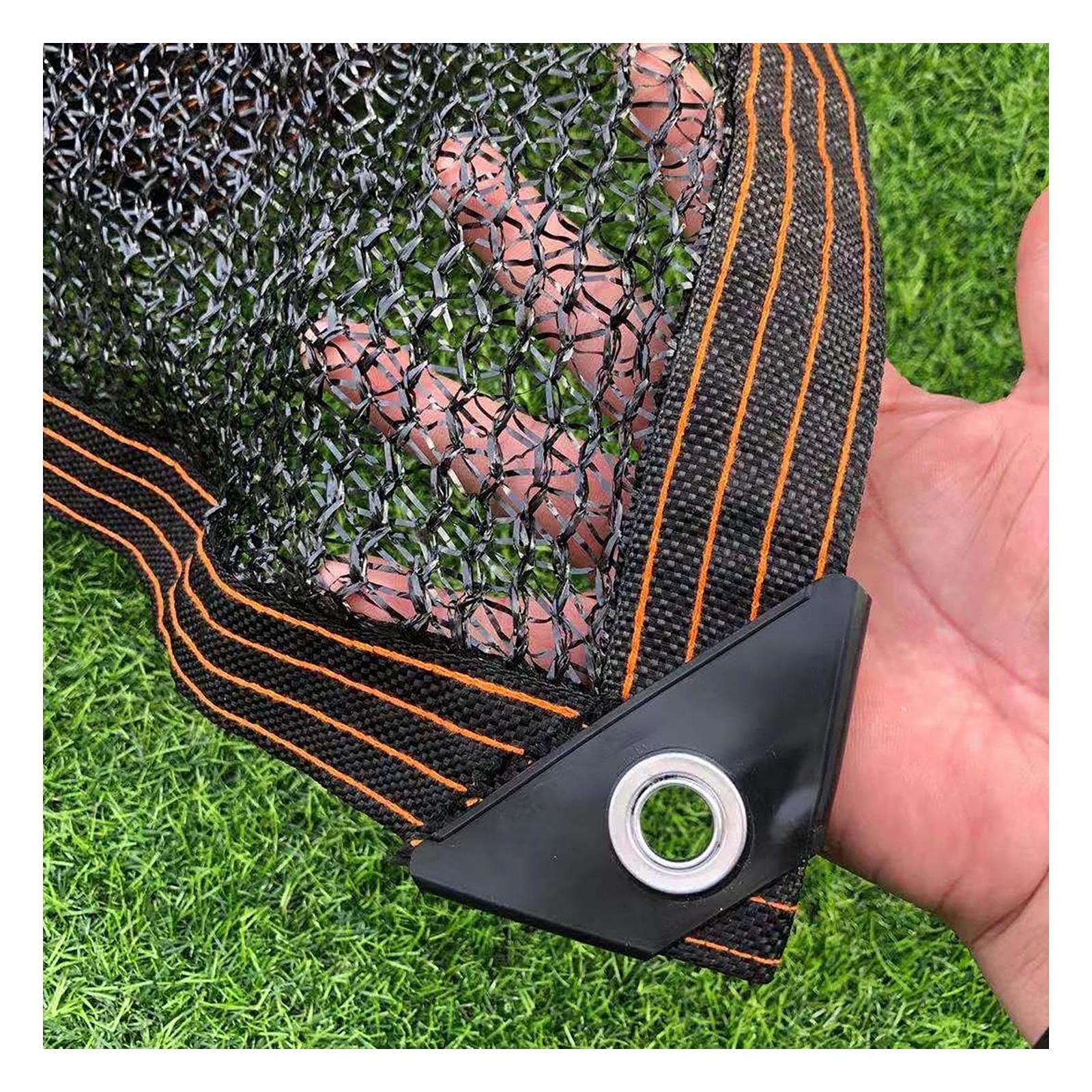 Malla Sombreadora Sun Net De 3 Pines Solar Sombra PañO,50% -60% Bloquean Los Rayos UV Negro Techo Toldo Parasol,Toldo Vela Rectangular para Patio Piscina JardíN (1mx2m/3.3ftx6.6ft)