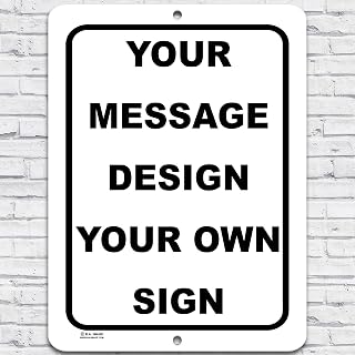 Custom Metal Sign 9x12 Inches – Personalized Aluminum Sign for Home, Business, Delivery – Weatherproof Rust-Free – Made in USA by BA IMAGE