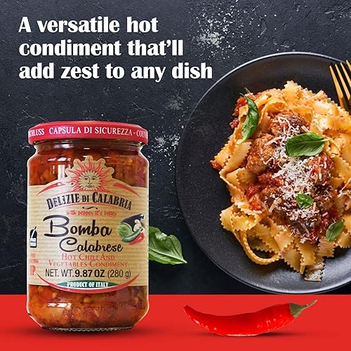 Miniatura 2 de Bomba Calabrese - Salsa picante italiana para untar, 9.87 onzas, paquete de 2