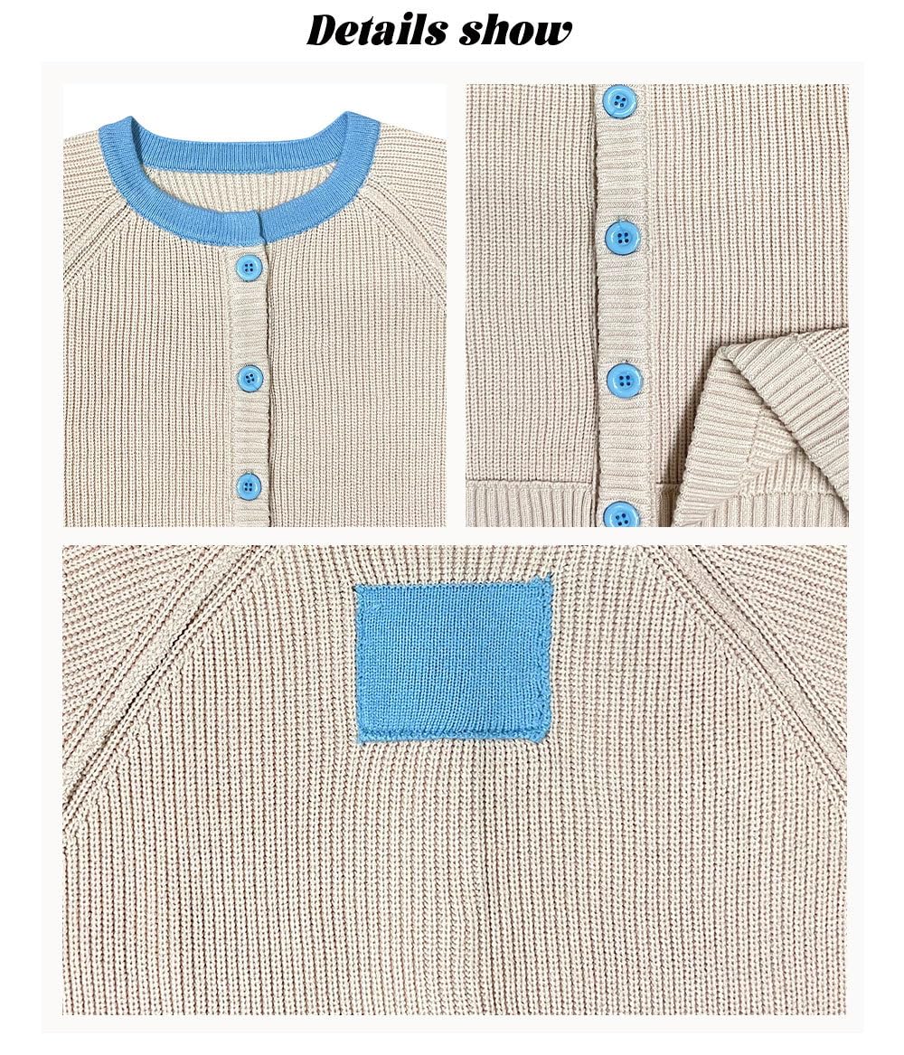 Cardigans pour Femmes Pull Léger À Manches Longues et Col Rond Boutonné Veste Courte en Maille pour Femmes Cardigan Style Festival Bavarois Tenue Dirndl Oktoberfest
