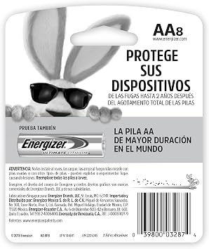 Eveready Energizer Max Alkaline AAA Batteries 8 ea, Silver (E92MP-8)